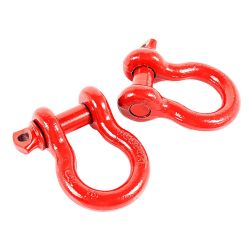 Rugged Ridge D-Ring Shackle 7/8" Red Pair