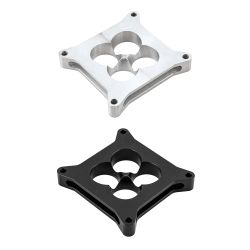 thumbnail image 2 of 2" Aluminum 4150 Carburetor Spacer – Square Bore – Silver, CNC Machined 2 of 4