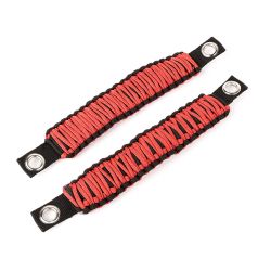 Rugged Ridge A-Pillar Grab Handle Paracord Red/Black Pair Jeep Wrangler JK 2007-2018