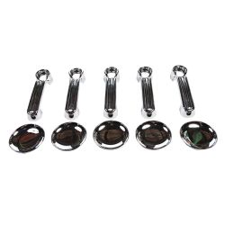 Rugged Ridge Door/Tailgate Handle Cover And Recess Guard Kit Chrome 4-Door Jeep Wrangler JK 2007-2018