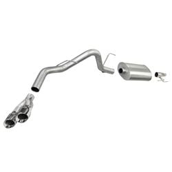 Corsa Cat-Back Exhaust System Single Side Exit Stainless Steel 3" With 4" Polished Tips EcoBoost 3.5L F-150 2011-2014