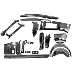 Quarter/Door Frame Assembly Kit Driver Side Fastback Mustang 1967-1968