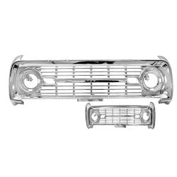 CJ Classic Trucks Grille Chrome No Logo Bronco 1969-1977