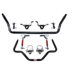 QA1 1-3/8" Front And 1-1/4" Rear Sway Bar Gloss Black Steel Kit Chevrolet C10 1963-1972