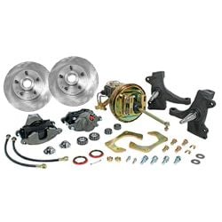 Classic Performance Products Front Disc Brake Kit Chevy C10 63-66 w/ Standard Rotors/ 2-1/2” Modular Drop Spindles for 5x5 Lug Pattern