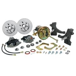 Classic Performance Products Front Disc Brake Kit Chevy C10 63-66 w/ Standard Rotors/ 2-1/2” Modular Drop Spindles for 6x5.5 Lug Pattern