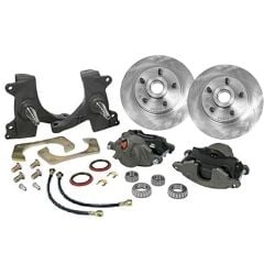 Classic Performance Products Front Disc Brake Kit With Standard Rotors And 2-1/2" Drop Spindles For 5x5 Lug Pattern Chevrolet C10 1963-1970