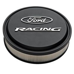 Ford Racing Air Cleaner 13" Round Black With Raised Ford Racing Logo And Slant Edge