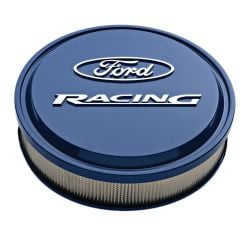 Ford Racing Air Cleaner 13" Round Blue With Raised Ford Racing Logo And Slant Edge