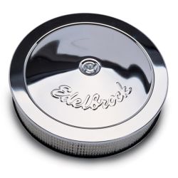 Edelbrock Air Cleaner 14" Round Chrome Pro-Flo w/ Paper Filter For 4-Barrel Carburetors