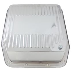 Transmission Oil Pan AOD Chrome With Drain Plug Mustang 1984-1993