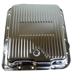 CJ Classic Trucks Automatic Transmission Oil Pan Stock Depth Chrome Steel Finned 700R4/4L60E