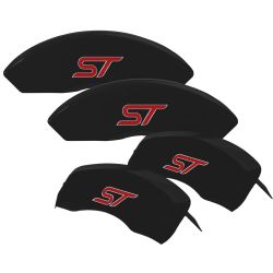 MGP Caliper Cover Set Matte Black Red ST Logo Without Simulated Bolts Focus ST 2013-2018