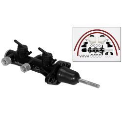 Wilwood Master Cylinder Remote Tandem Black 1" Bore With Push Rod