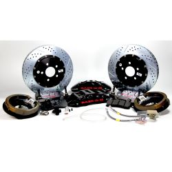 Baer Brakes Extreme+ Rear Brake System with Black Calipers/Parking Brake 10/12 C-Clip Axle GM Engine