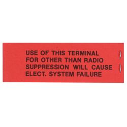 Jim Osborn Reproductions Voltage Regulator Warning Tag Bronco 1966-1970