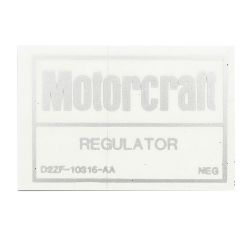Jim Osborn Reproductions Decal Voltage Regulator Motorcraft Silver Bronco 1972-1980