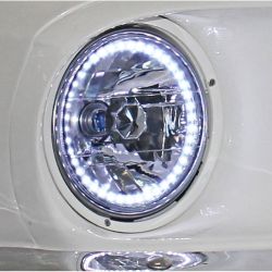 Headlight LED Halo Single Color With Halogen H4 Bulbs Pair Bronco 1966-1977