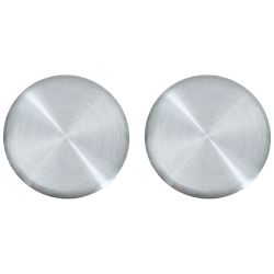 Window Crank Cover Brushed Aluminum Pair Bronco 1968-1973