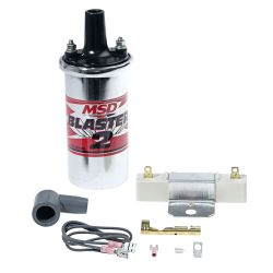 MSD Ignition Coil Blaster II Chrome With Ballast Hardware