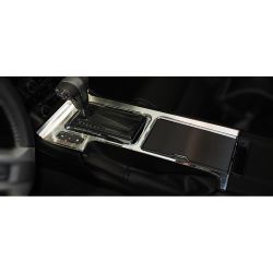 American Car Craft Center Console Trim Plate Brushed Stainless Steel With Polished Trim Automatic Mustang 2010-2014