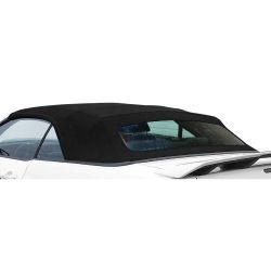 KEE Auto Top Black Convertible Top Mustang 05-14 W/ Tinted Glass Back Window/ Defroster 1-Piece Sailcloth
