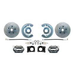 CJ Classics Disc Brake Conversion Kit With Drilled/Slotted Rotors Front Mustang V8 1965-1966/1967-1969