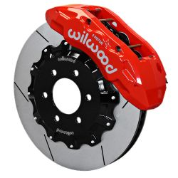 Wilwood Front Disc Brake Kit Tactical Extreme TX6R 6-Piston Red With 15-1/2" Slotted Rotors 6-Lug F-150 2010-2019