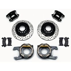 Wilwood Rear Brake Kit D154 With Drilled/Slotted Rotors/Emergency Brake/Black Calipers Chevrolet C10 1963-1987