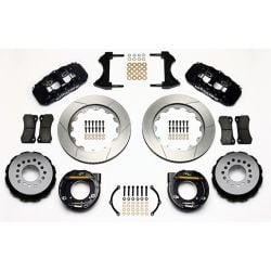 Wilwood Rear Disc Brake Kit AERO4 4-Piston Black With SRP 14" Slotted Rotors Chevrolet C10 1963-1987
