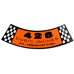 DF221 Mustang Decal Air Cleaner 428 4V Premium Fuel 1968 | CJ Pony
