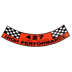 Jim Osborn Mustang Decal Air Cleaner 427 High Performance 1968