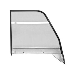 Door Glass Green-Tinted With Black Metal Frame Passenger Side Chevrolet C10 1960-1963
