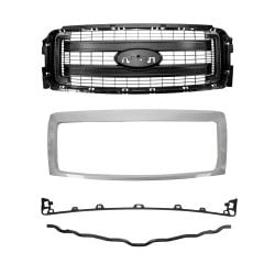 Ford Grille Assembly 2013 Stock Paint To Match Black F-150 2009-2014