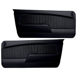 TMI Door Panel Sport Two-Tone Black Pair Mustang 1967-1968