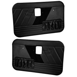 TMI Door Panel Sport R Black With Black Stitching Pair F-100 1968-1972