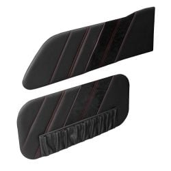TMI Door Panel Sport R Black With Red Stitching Set F-100 1961-1966