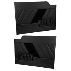 TMI Door Panel Sport R Black With Black Stitching Pair F-100 1956