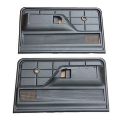 Door Panel Black Interior With Mounting Clips Pair Ford F-Series Truck 1973-1979
