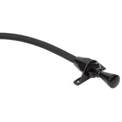 Lokar Transmission Dipstick Kit 24" Firewall Mounted Black Stainless Steel For TH350/ TH400 Transmission