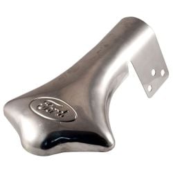 Polished Stainless Steel Exhaust Deflector w/ Stamped Oval Logo Ford F-100 48-73