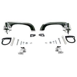 CJ Classics Exterior Door Handle Chrome Show Quality Kit Mustang 1965-1966