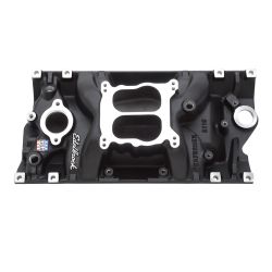 Edelbrock Performer Intake Manifold for Small-Block Chevy w/ Vortec Heads Black Finish
