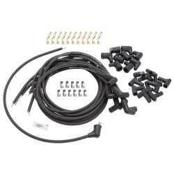 Edelbrock Spark Plug Wires Max-Fire Ultra-Spark Black 8.65MM 500-Ohm Resistance 90-Degree Boot Universal