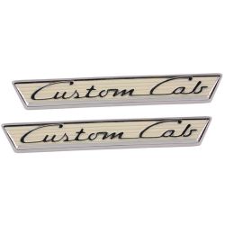 Door Emblem With Clips Custom Cab Pair F-100 1955-1956