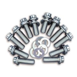 Totally Stainless Exhaust Header Bolt Set Stainless Steel 12-Point 3/8"-16X3/4" Small Block/Big Block
