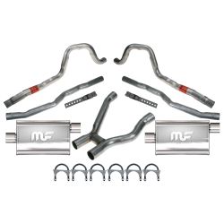 Dual Exhaust System 2-1/4" With MagnaFlow Mufflers Mustang 289/ 302 With Tri-Y Headers 1965-1970
