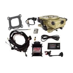 FiTech Go EFI Classic Self-Tuning Kit 600HP Classic Gold Finish With External ECU