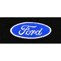 ACC Carpet Floor Mat Black Cut Pile With Ford Oval Logo Pair F-100 1975-1979