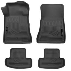 Husky Liners Front And Rear Floor Liner WeatherBeater Black Set Mustang 2011-2014